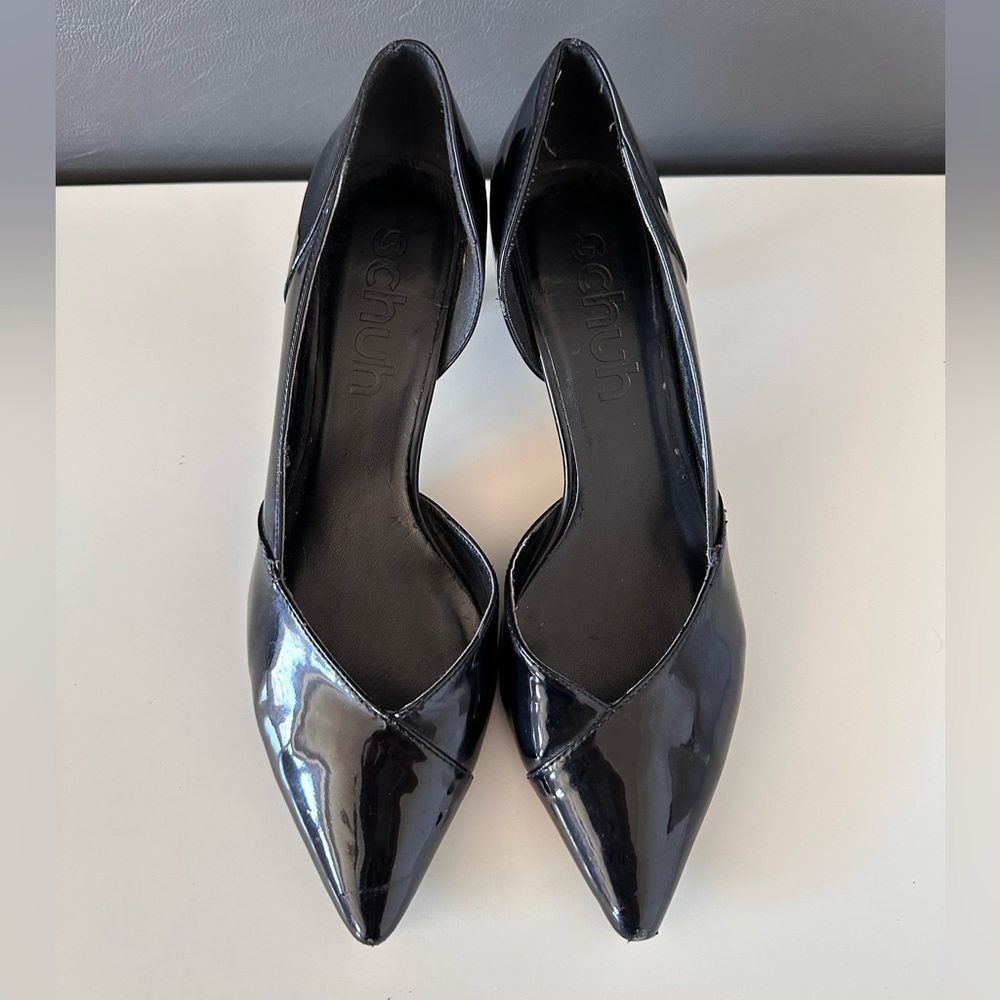 SCHUH Kitten Heels - Black Patent Leather